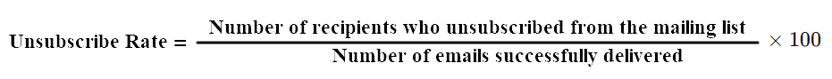 Formula for Unsubscribe Rate