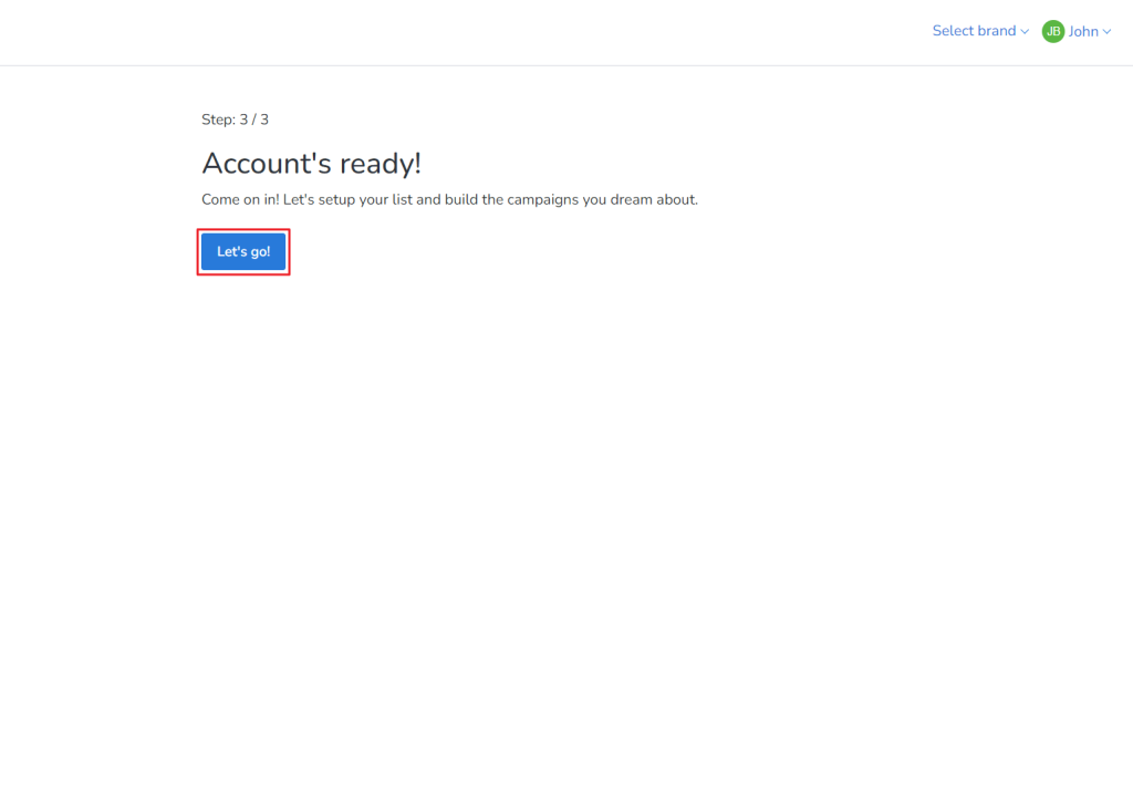 Click on Let's go